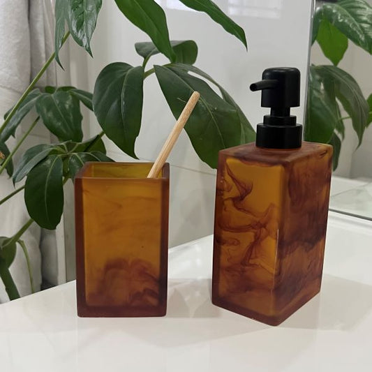 Resin Toothbrush Holder | Amber