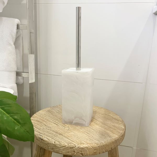 Resin Toilet Brush Holder | White