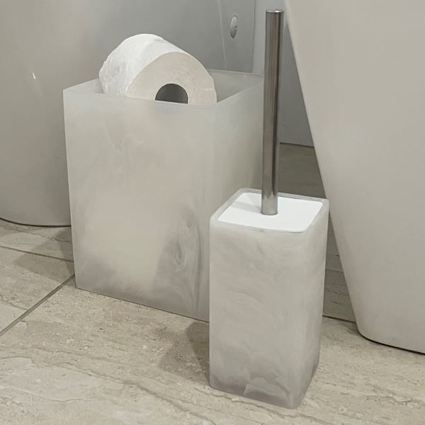 Resin Toilet Brush Holder | White