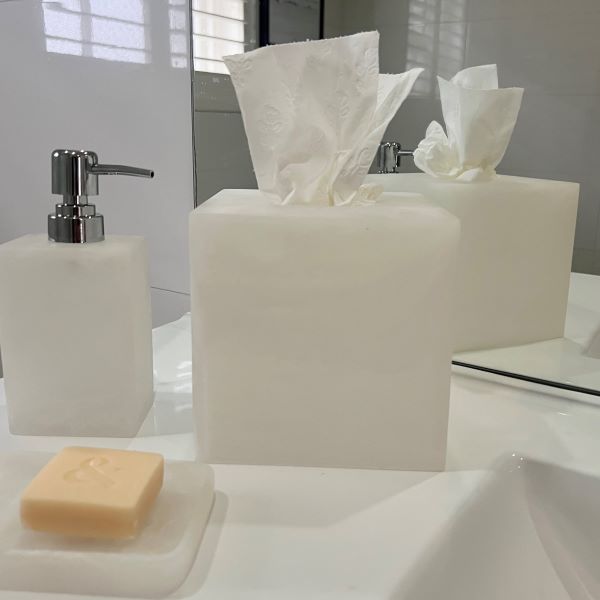 Resin Tissue Box | White