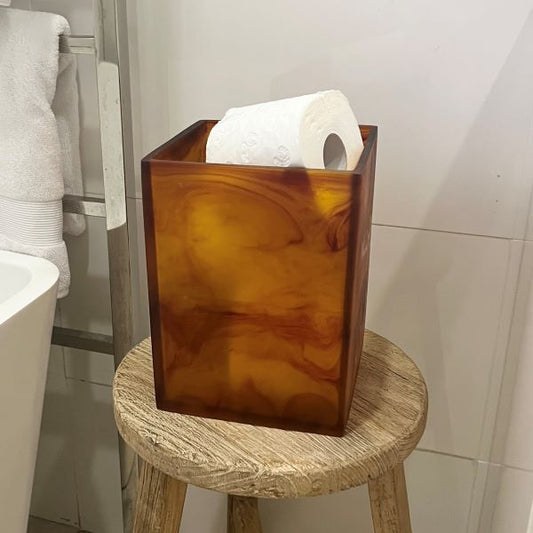 Resin Waste Bin | Amber