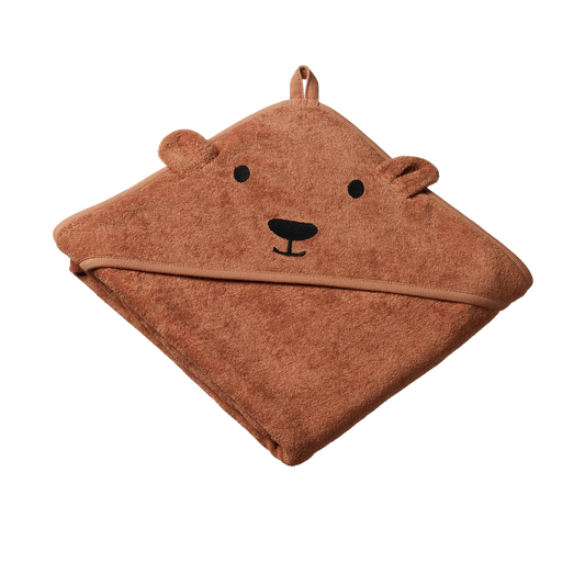 Bear Hooded Towel / Hazelnut