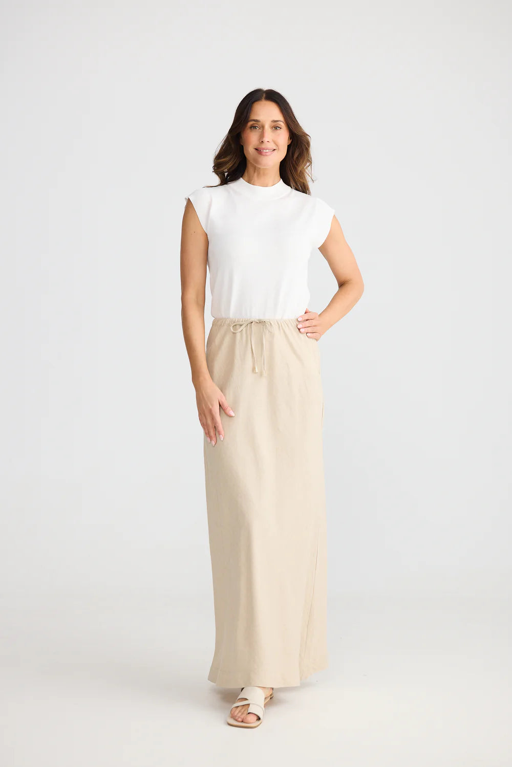 Hettie Bias Skirt / Natural