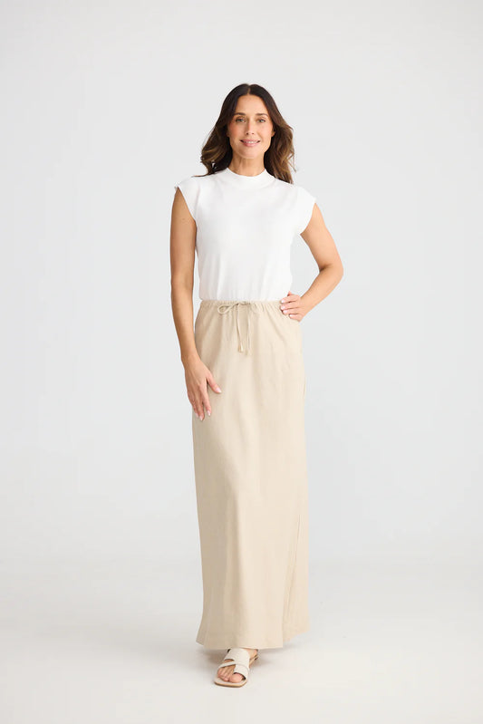 Hettie Bias Skirt / Natural