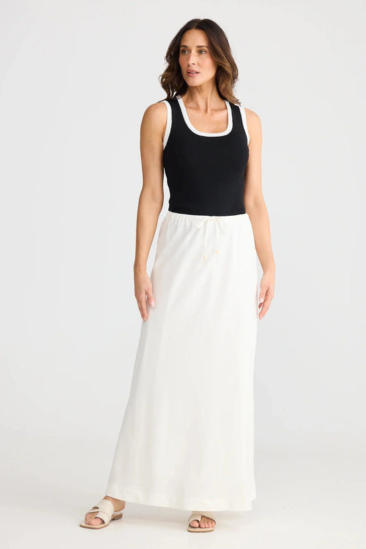Hettie Bias Skirt / Off White