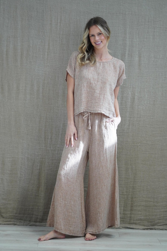 Alessa Wide Leg Pants / Antique Rust