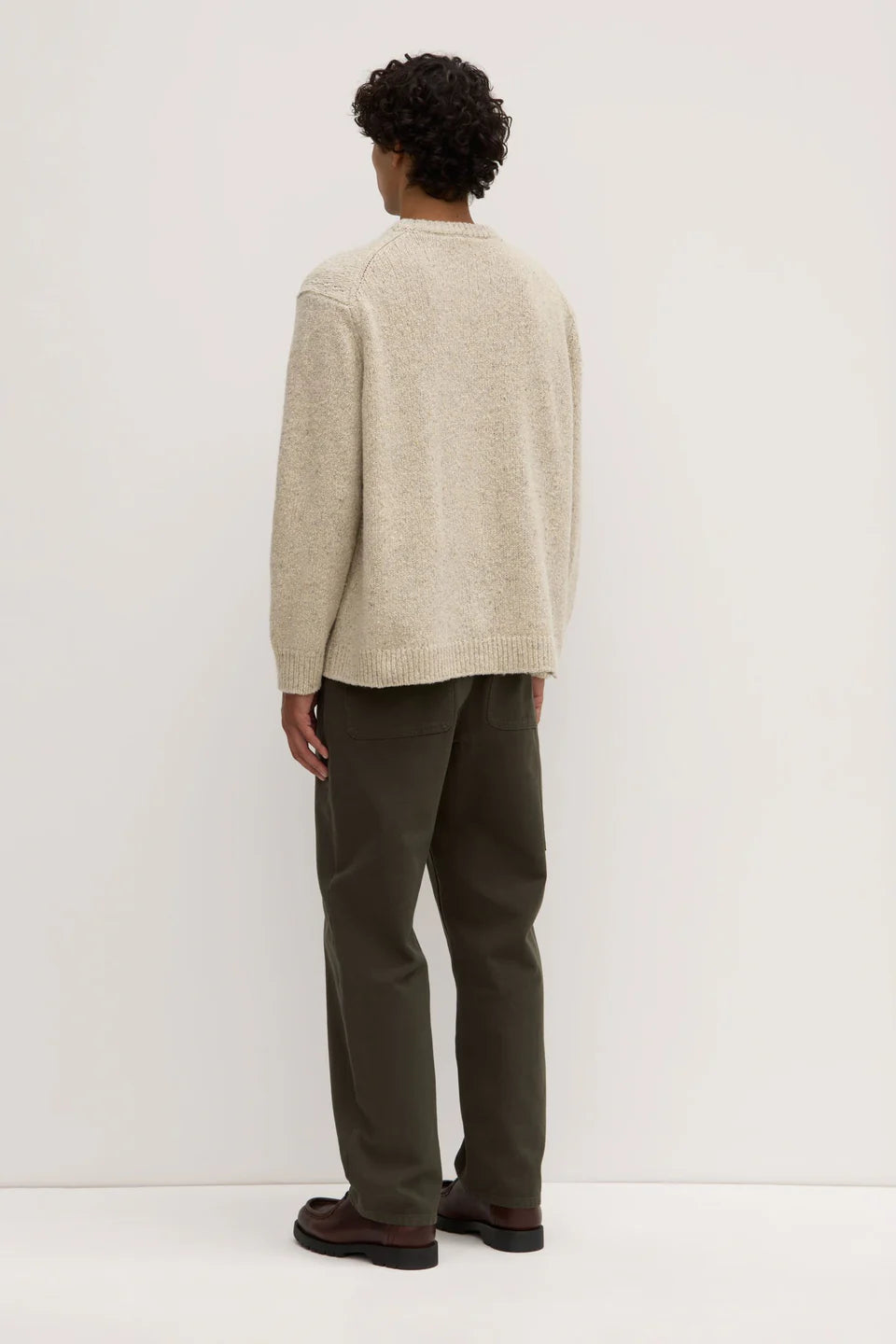 Beckett Wool Blend Crew Knit | Oat Marle