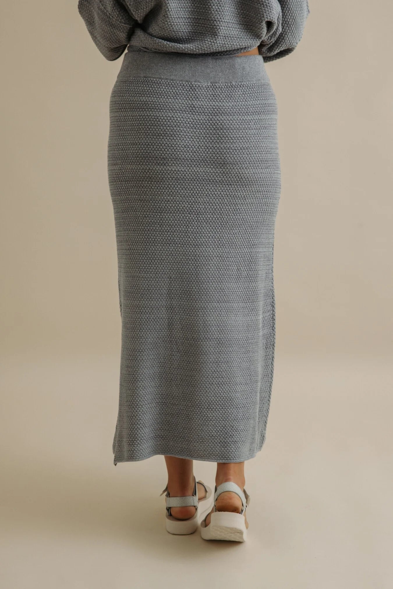 Coral Knitted Skirt / Sea Combo
