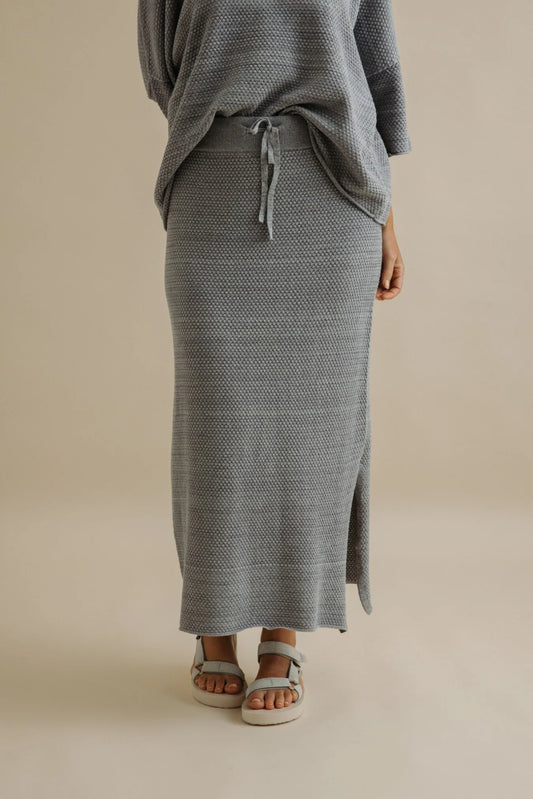 Coral Knitted Skirt / Sea Combo