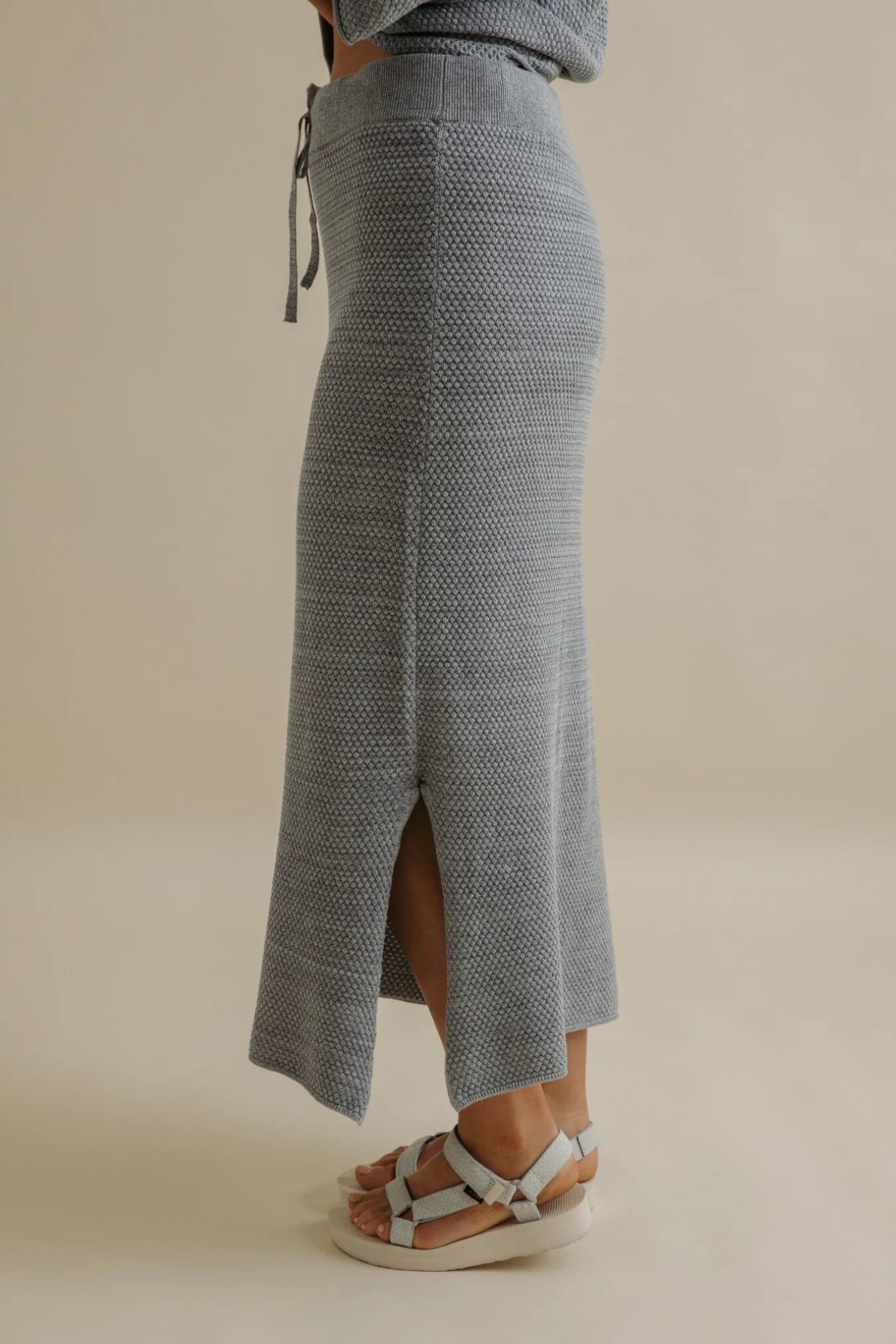Coral Knitted Skirt / Sea Combo