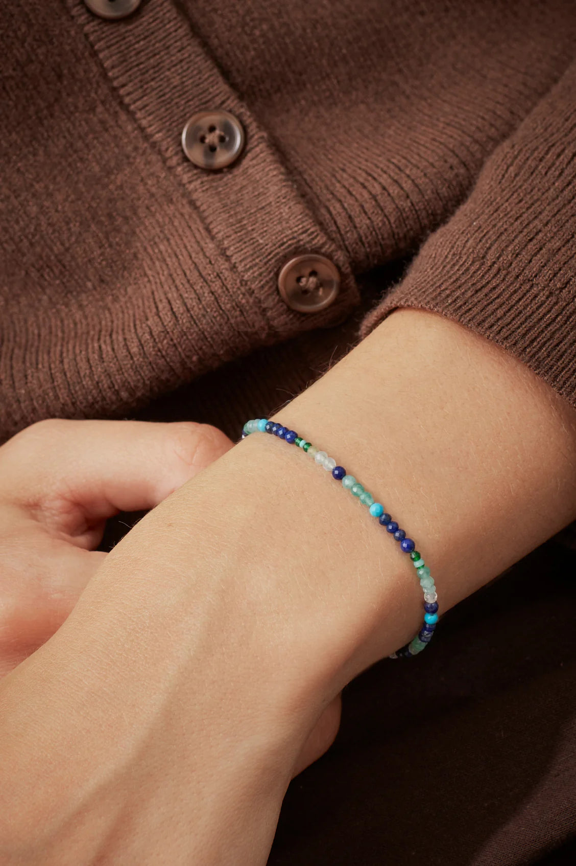 Mixed Mini Bead Bracelet / Blue