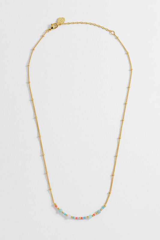 Mini Mixed Beaded Chain Necklace
