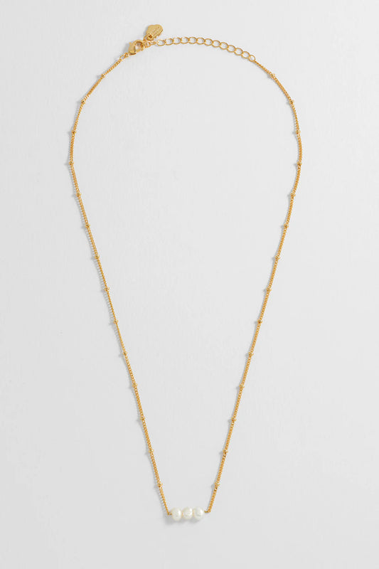 Beaded Chain & Pearl Necklace