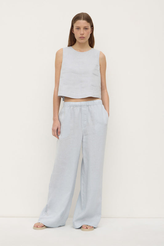 Estelle / Linen Top - Cloud
