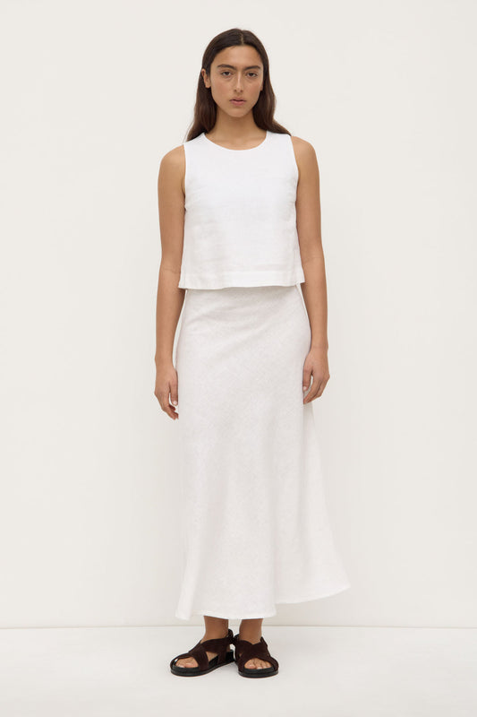 Estelle / Linen Top - White
