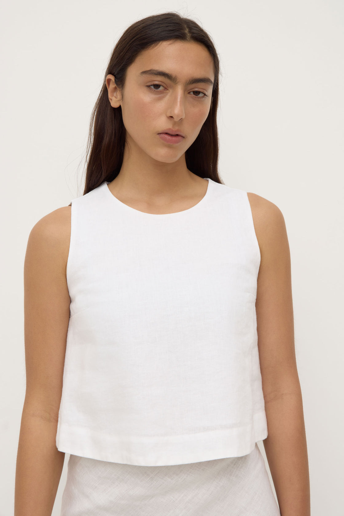 Estelle / Linen Top - White