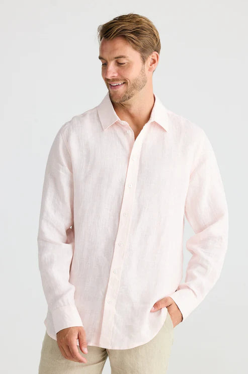 Oxford Shirt | Pink Linen