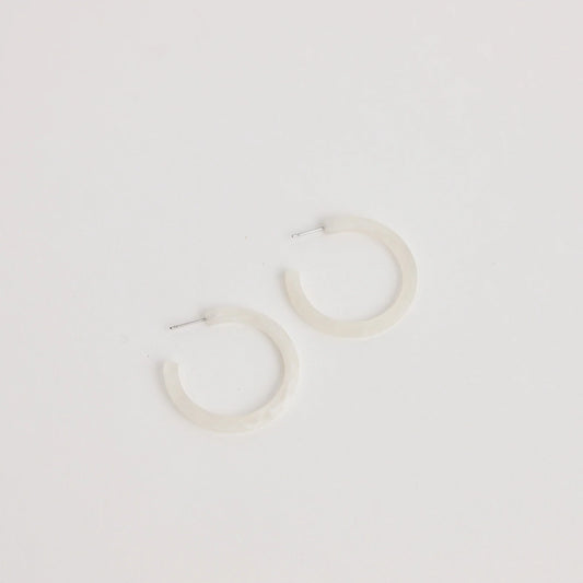 Suna Earrings / White Marble