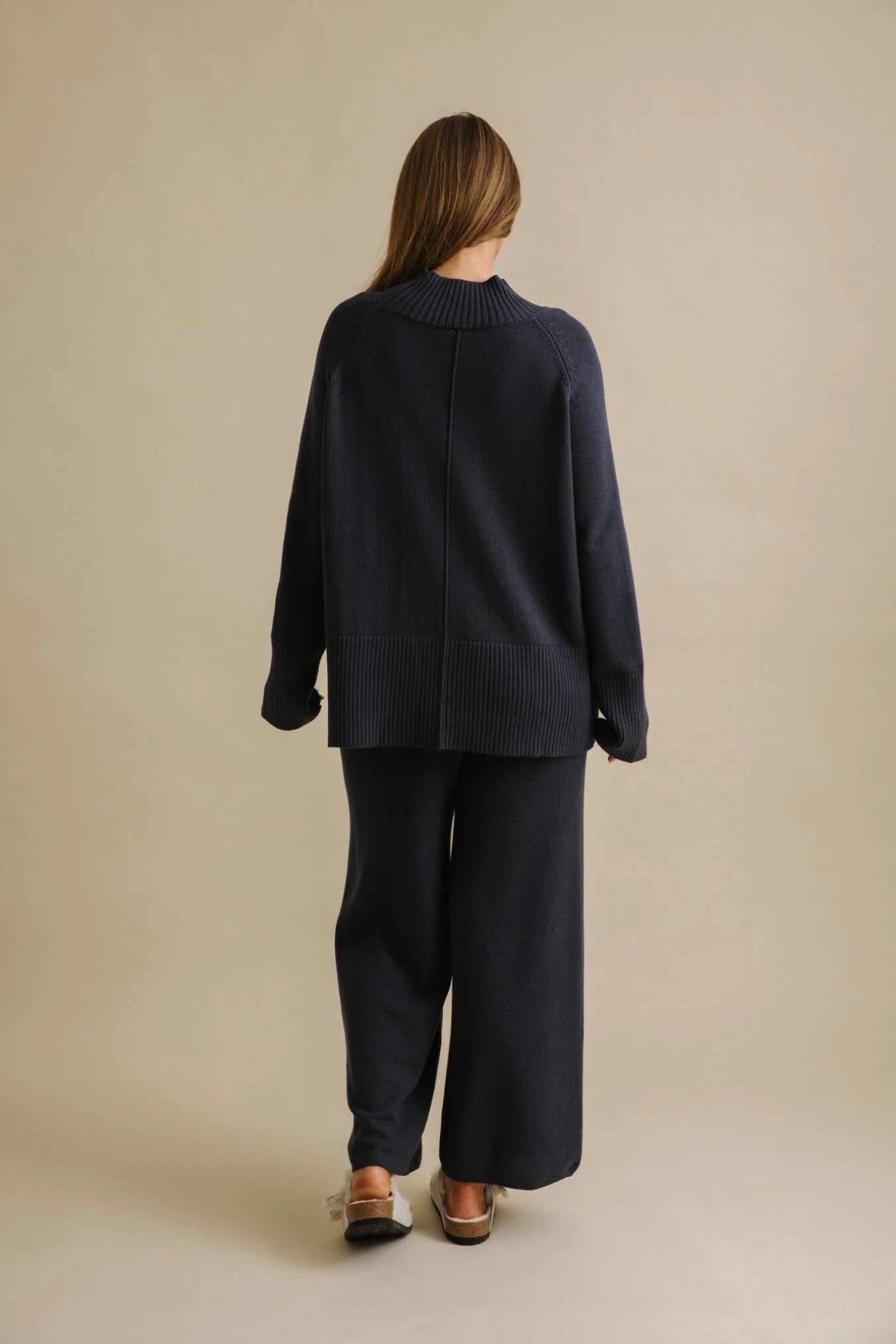 Harmony Mock Neck Pullover / Lake