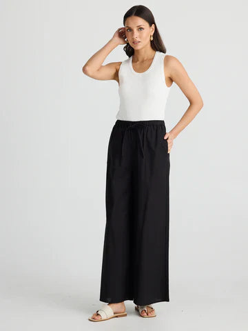 Lana Linen Pant | Black