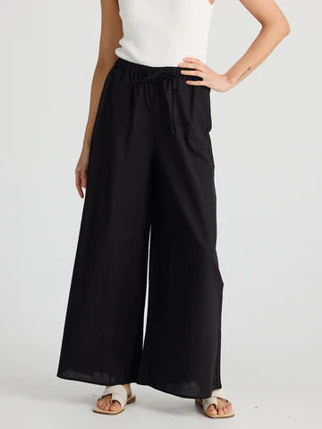 Lana Linen Pant | Black