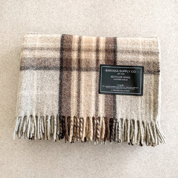 Recycle Wool Scottish Tartan Blanket