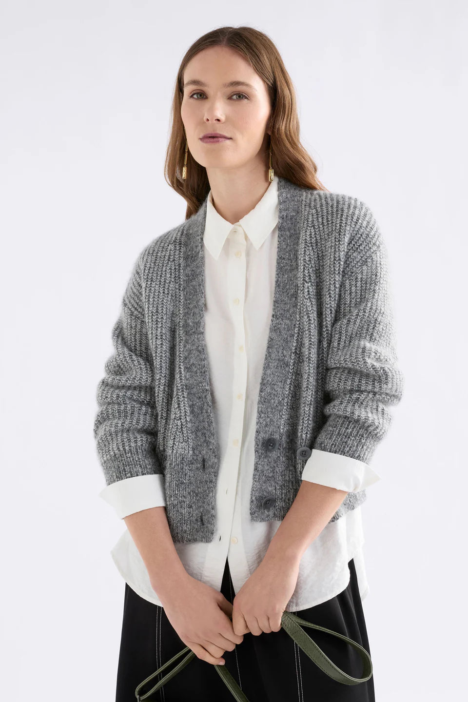 Aleph Cardigan / Mid Grey Melange