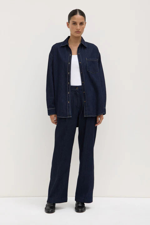 Recycled Denim Shirt / Kiera - Deep Indigo