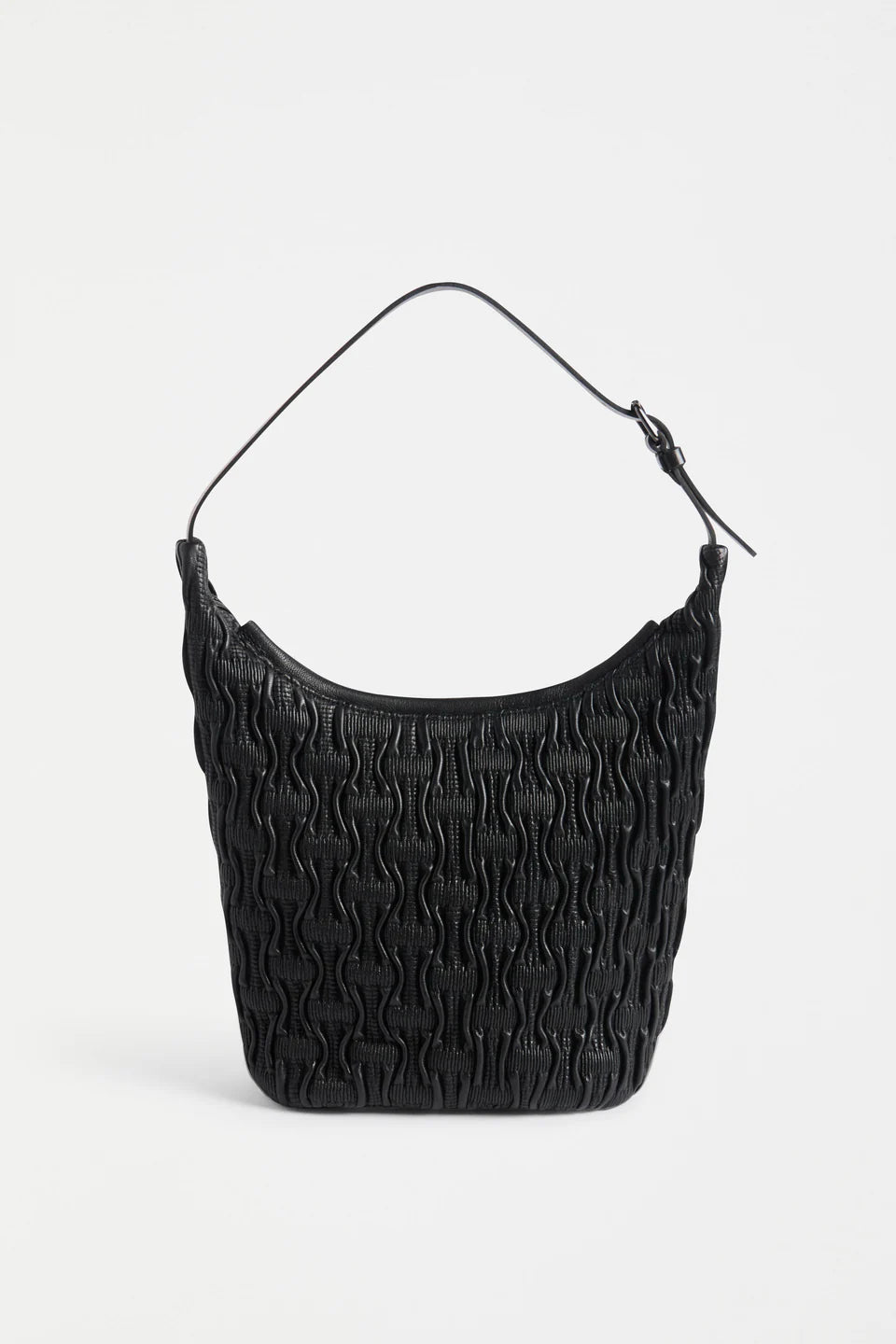 Lumme Smocked Shoulder Bag / Black