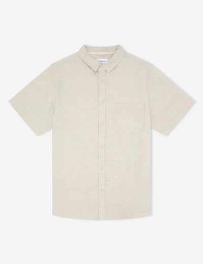 Linen Short Sleeve Shirt|  Natural