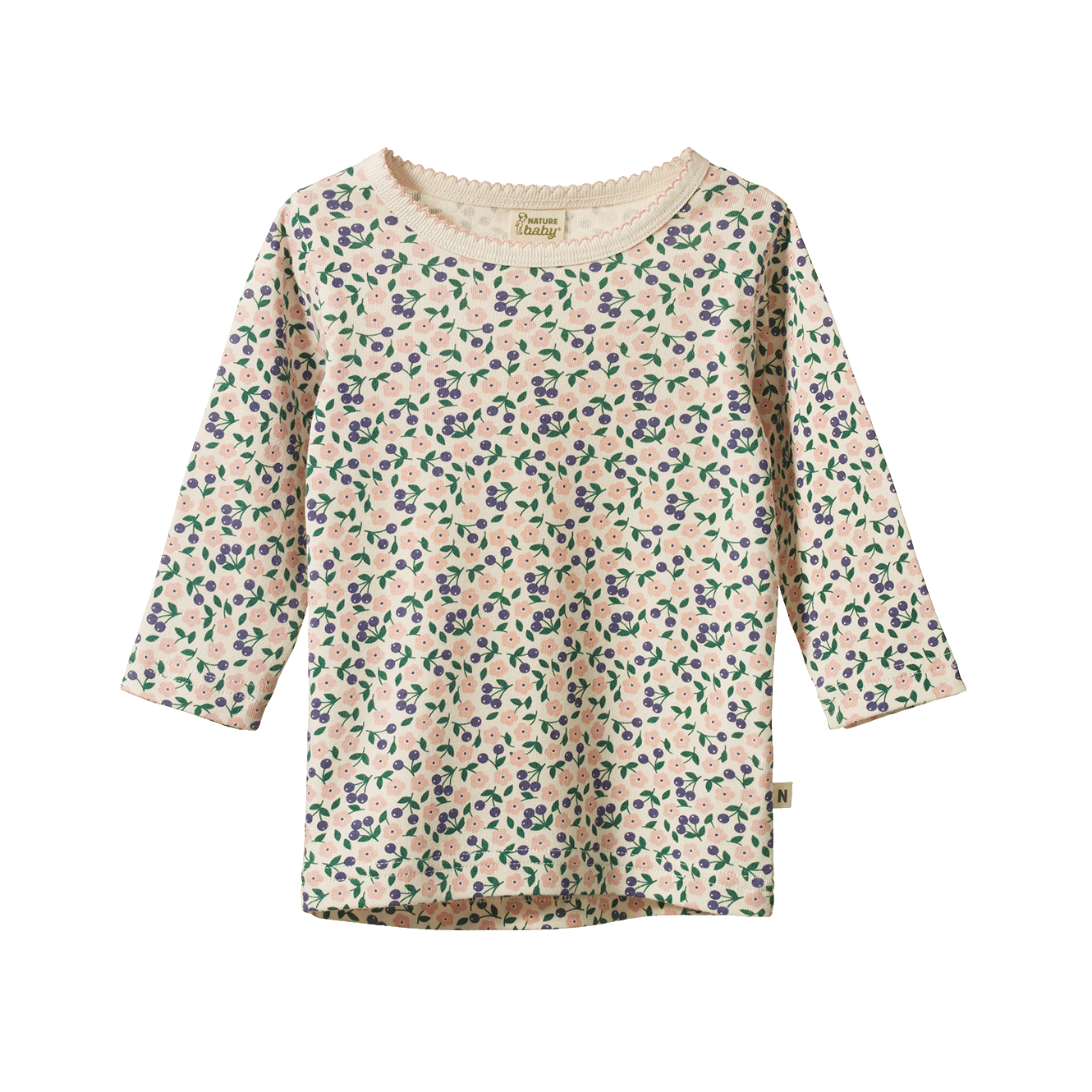 Cotton Long Sleeve River Tee / Briarwood Print