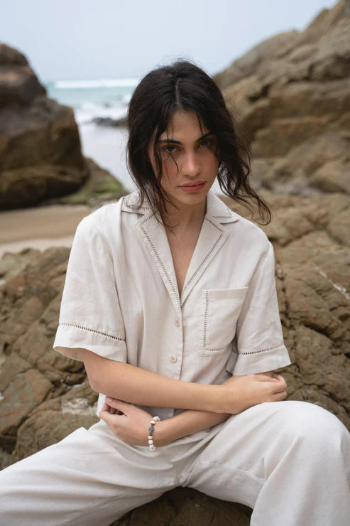 Quinn Linen Shirt | Chalk