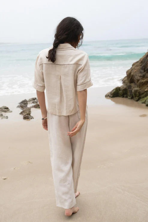 Quinn Linen Shirt | Chalk