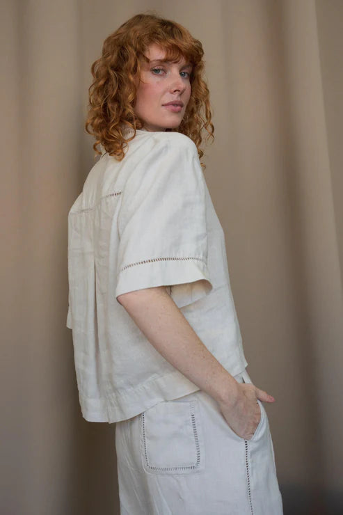 Quinn Linen Shirt | Chalk