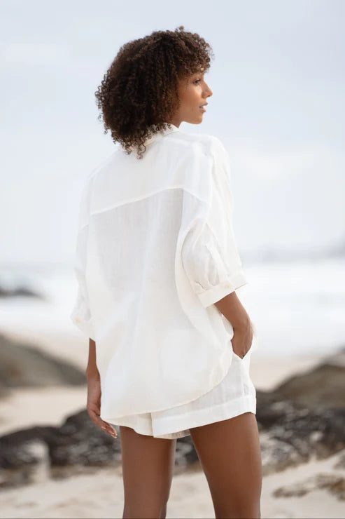 Pixie Linen Shirt | Ivory