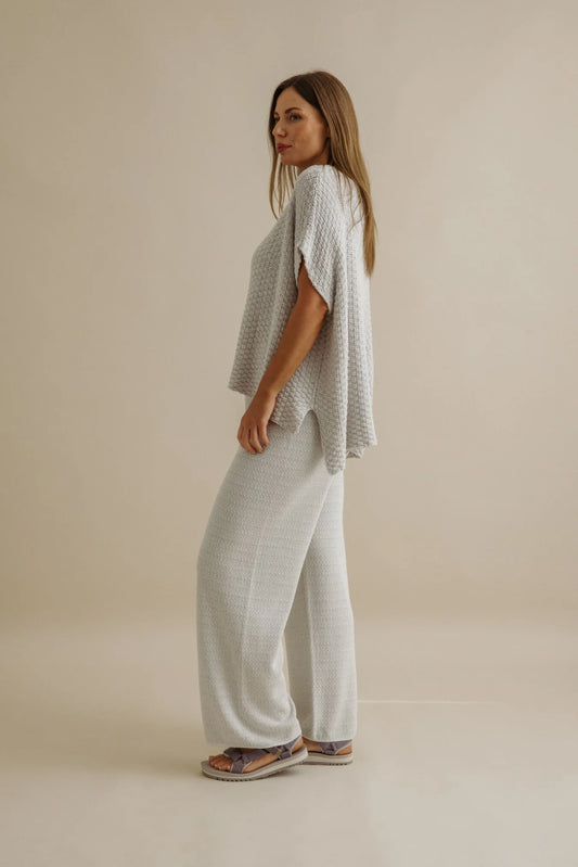 Ladder Shortsleeve Pullover / Silver Haze