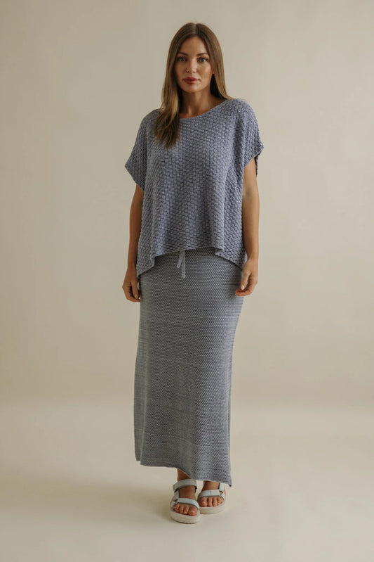 Ladder Shortsleeve Pullover / Chambray