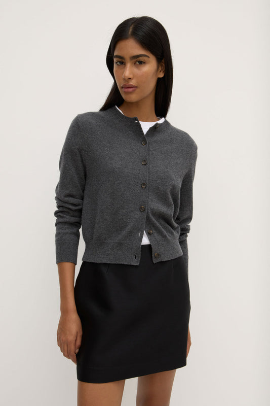 Lara Cashmere Knit / Cardigan - Charcoal