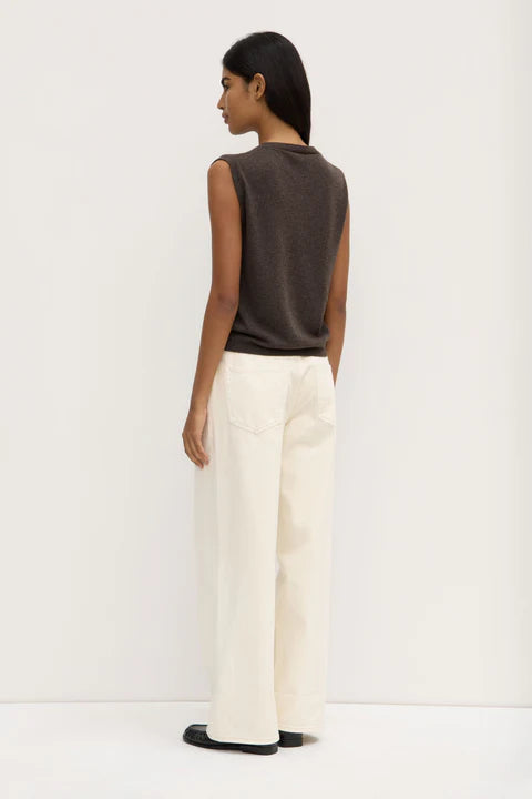 Lara Cashmere Knit / Tank - Ganache Marle