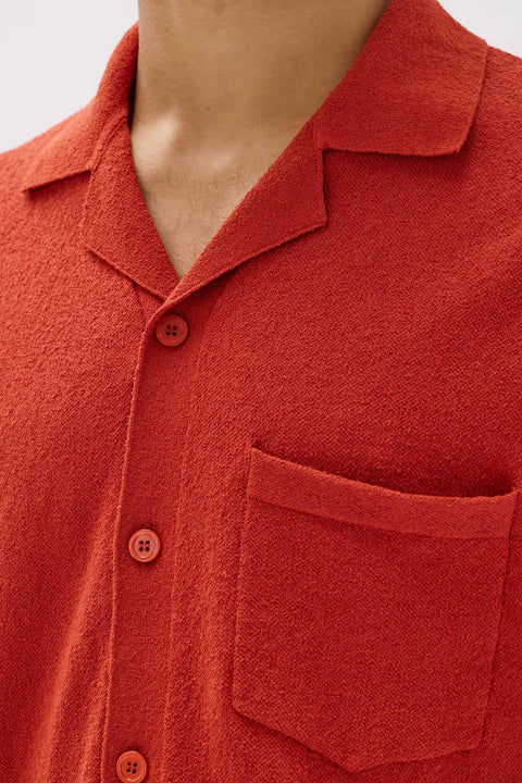 Lennox Boucle Shirt | Papaya