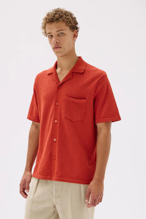 Lennox Boucle Shirt | Papaya