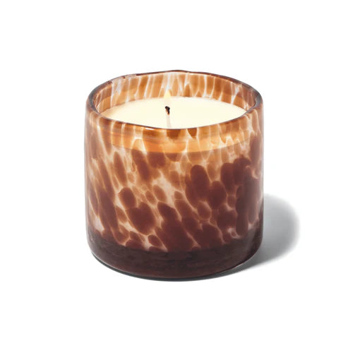 Hand Blown Amber Bubble Glass Candle | Baltic Ember