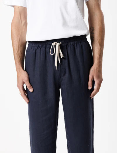 Burbank Linen Pant | Navy