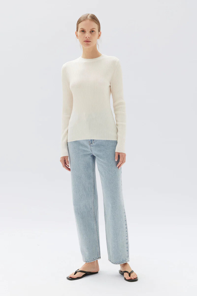 Mia Long Sleeve Knit |  Antique White