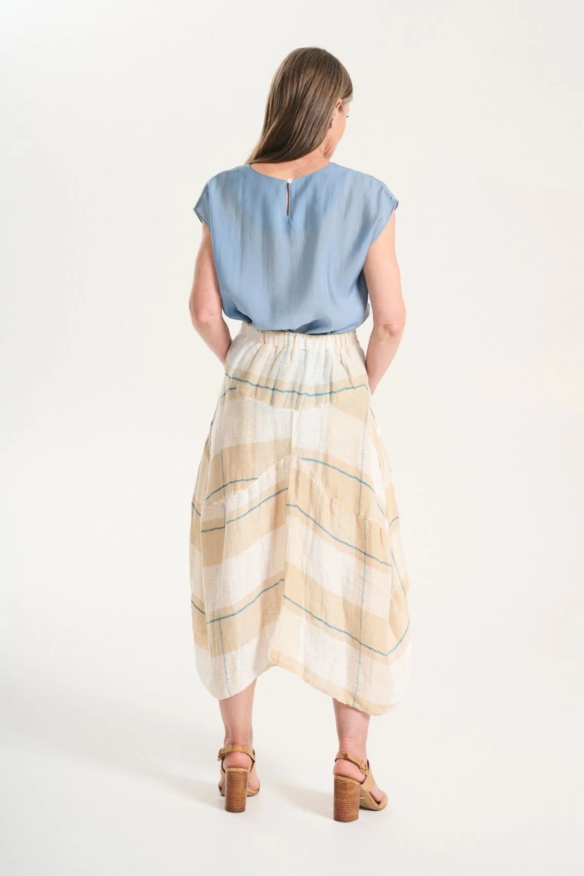 Milwaukee Echo Skirt / Sand in Linen