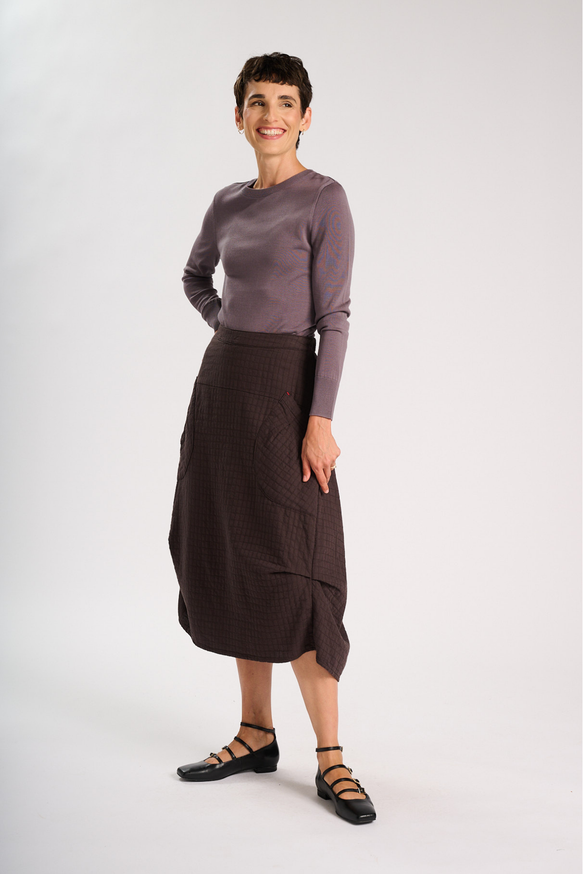 Milwaukee Verona Skirt Chocolate in Cotton