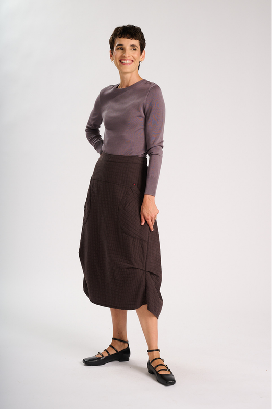 Milwaukee Verona Skirt Chocolate in Cotton