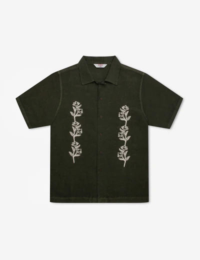 Huck Embroided SS Shirt | Thyme