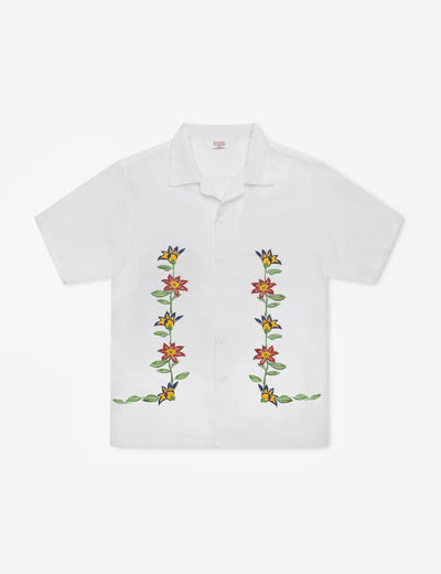 Dahlia SS Embroided Shirt | Vintage White