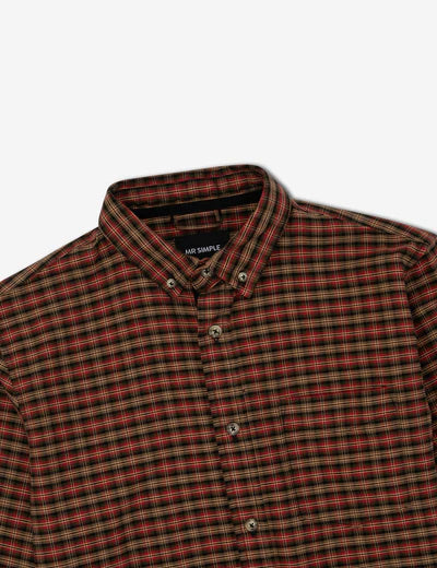 Oxford LS Shirt Plaid | Terracotta